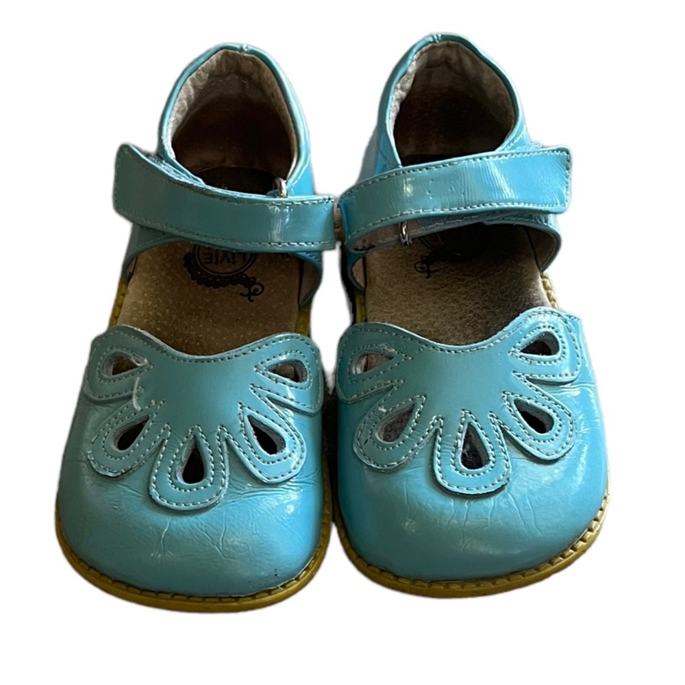 Livie & Luca Girls' Aqua Blue Mary Jane Shoes